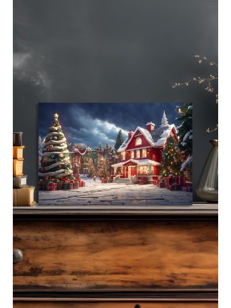 Zasnežené mestečko na Vianoce