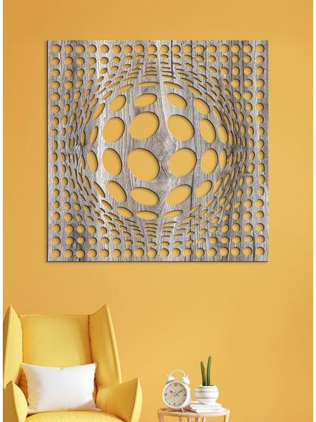 Drevený panel na stenu 3D ilúzia