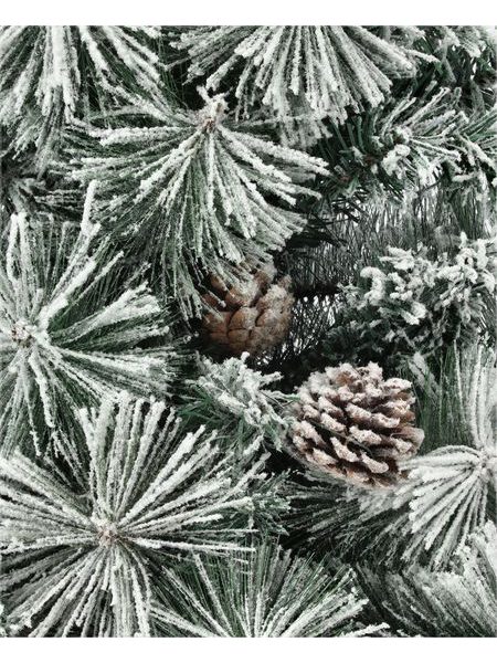 Umelý vianočný stromček Smaragdový rozmarín – Zasnežený so šiškami