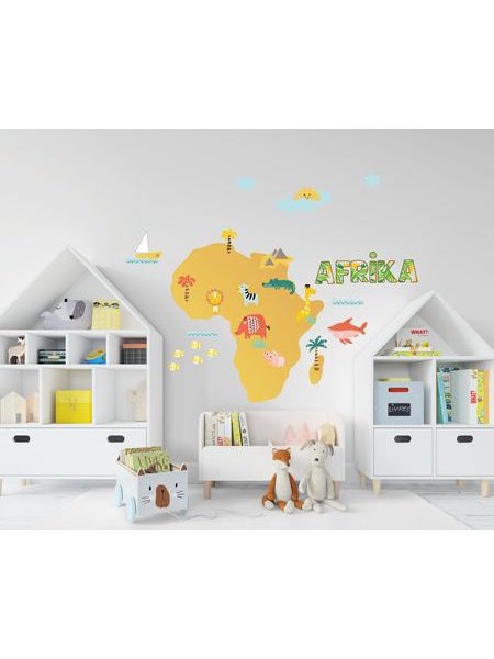 Mapa Afriky se zvířaty