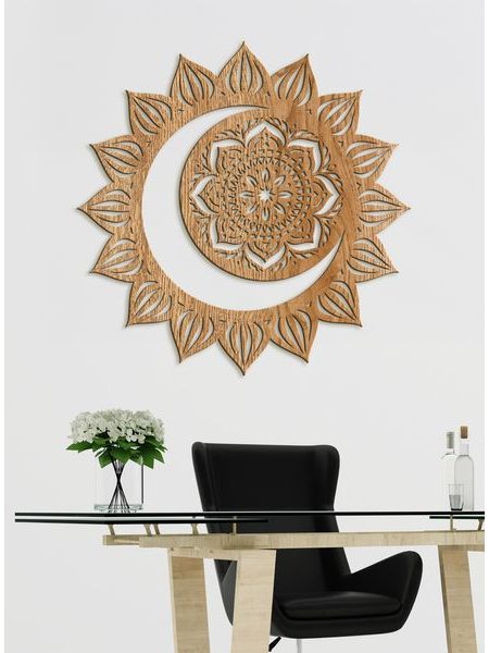 Dřevěná mandala MOON