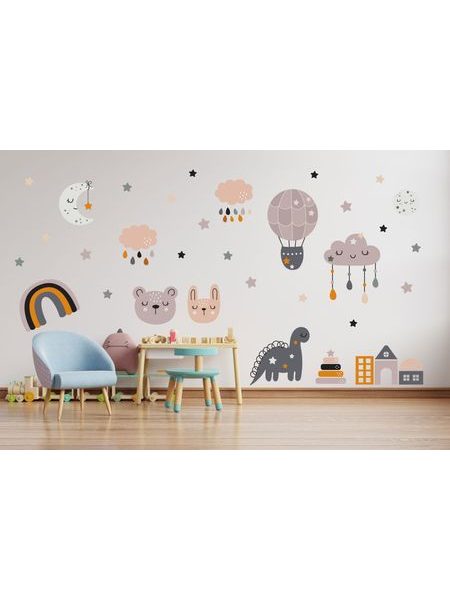 Hviezdna noc pastelové farby