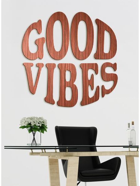 Drevený nápis "GOOD VIBES"