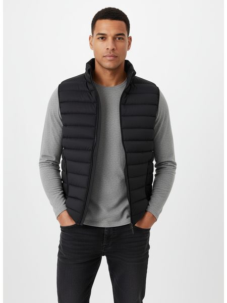 Pánska prešívaná vesta čierna