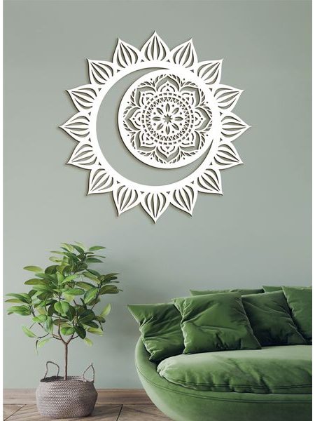 Dřevěná mandala MOON