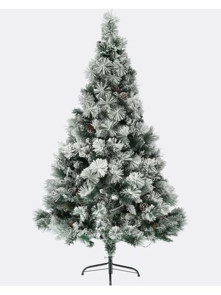 Umelý vianočný stromček Smaragdový rozmarín – Zasnežený so šiškami