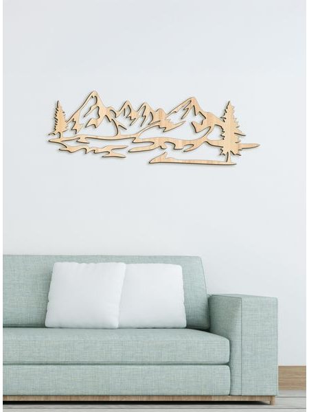 Drevený obraz Silueta Hôr