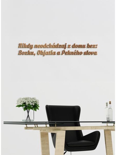 Drevený nápis pravidlá rodiny