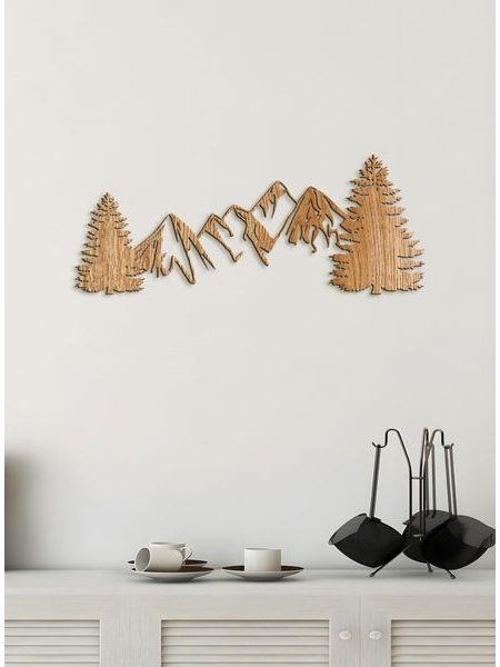 Dřevěná dekorace na zeď HORY