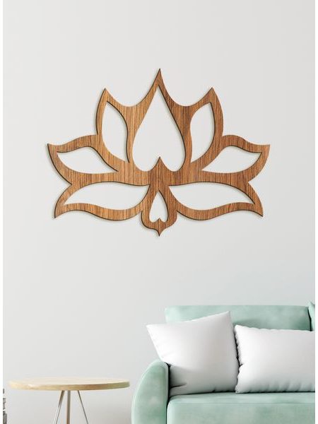 Drevený obraz na stenu Kvet LOTOS