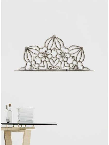 Dřevěná mandala půlkruh CROWN
