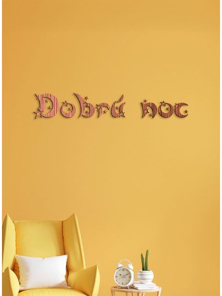 Drevený nápis "Dobrú noc"