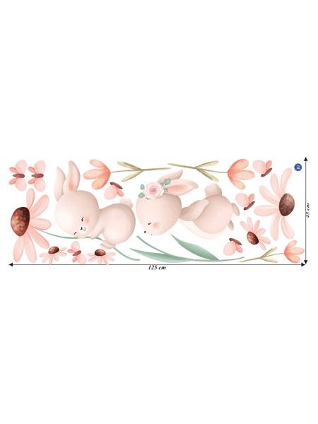 Zajíčci s květinami