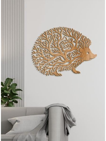 Dekorativní dřevěný obraz Ježek