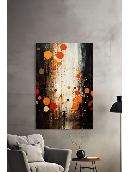Obraz na stenu abstrakt v oranžových tónoch