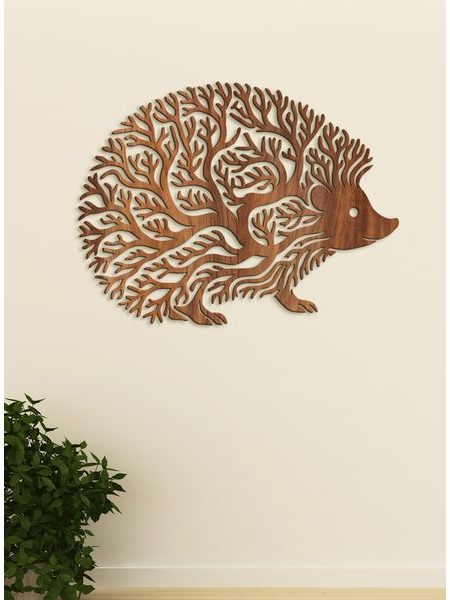 Dekorativní dřevěný obraz Ježek