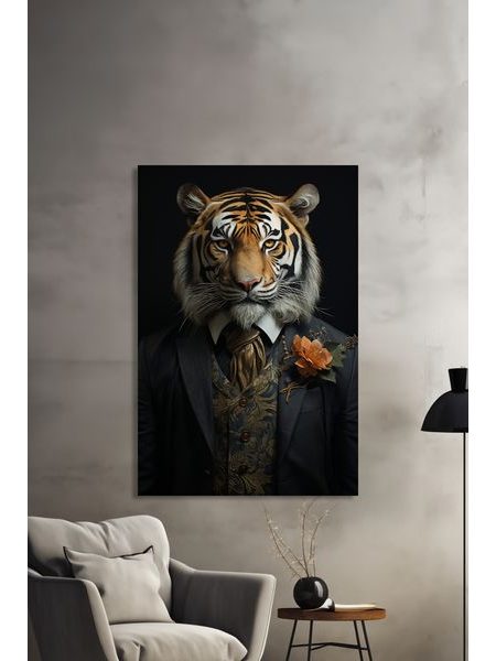 Obraz na stenu tiger v obleku