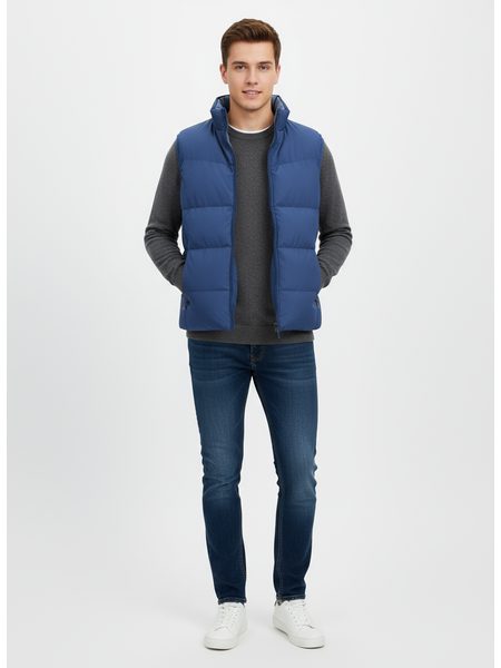 Pánska prešívaná vesta modrá