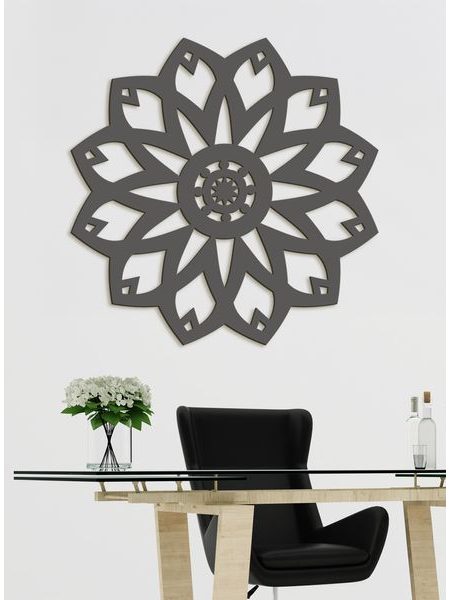 Moderná drevená mandala Čaro kvetu