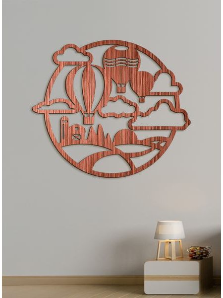 Drevený obraz na stenu let Balónom