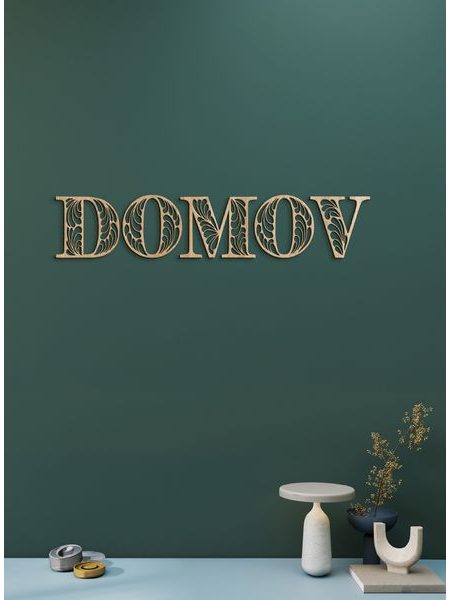 Drevený nápis "DOMOV"