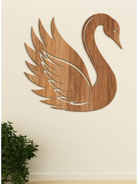 Dřevěný obraz Elegantní labuť