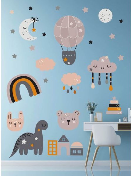 Hviezdna noc pastelové farby