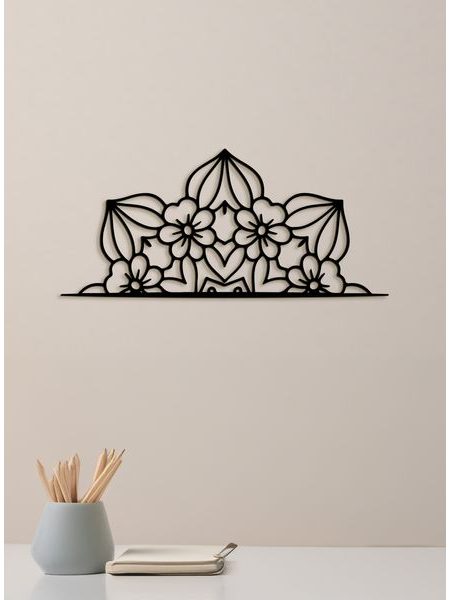Dřevěná mandala půlkruh CROWN