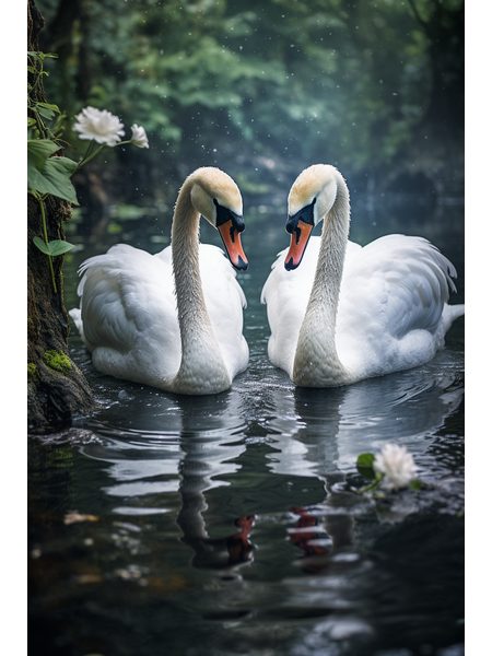 Obraz na stenu labute