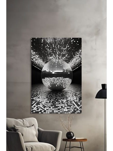 Čiernobiela disco-guľa