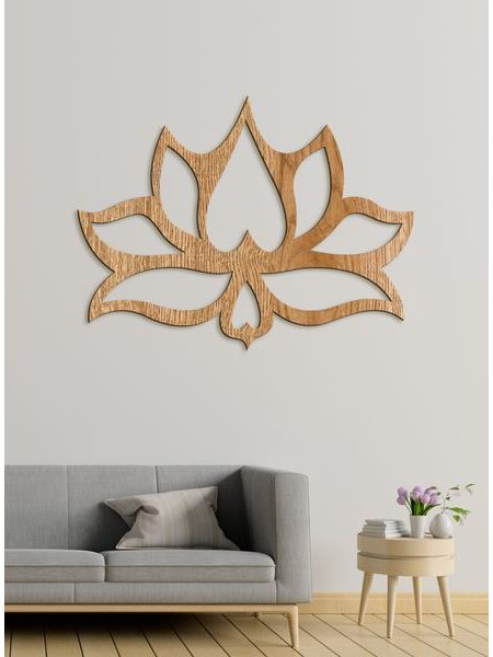 Drevený obraz na stenu Kvet LOTOS