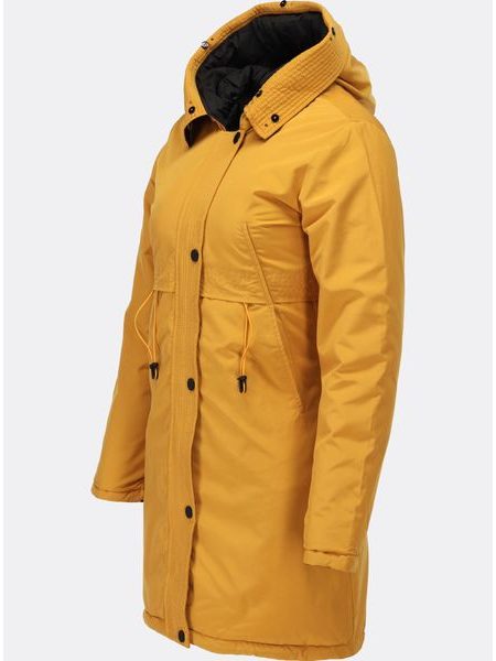 Dámská zimní oboustranná bunda žlutá/ černá