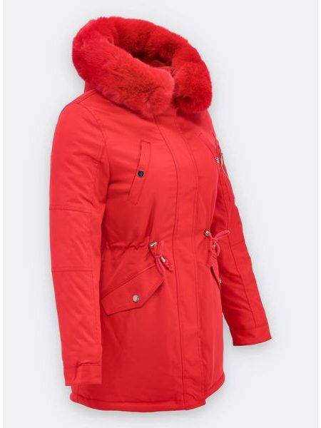 Dámska zimná bunda červená