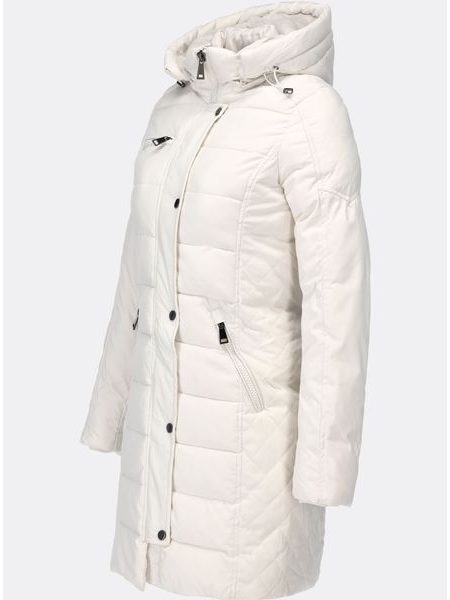Dámska prešívaná zimná bunda biela
