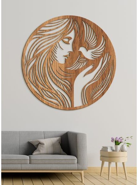 Drevený obraz ženská nežnosť