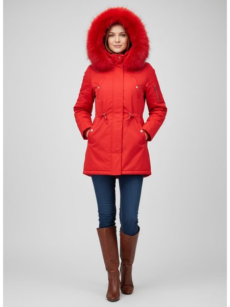 Dámska zimná bunda červená