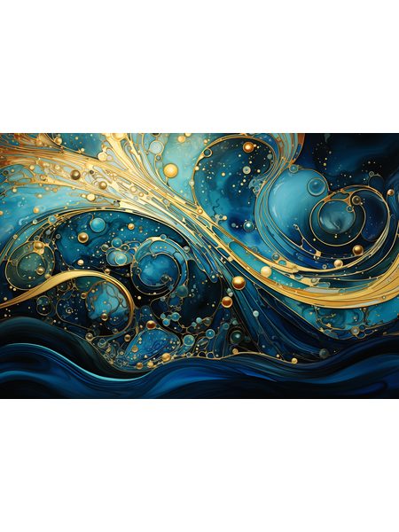 Obraz na stenu modrá maľba