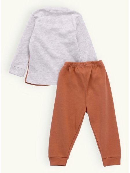 Dětská tepláková souprava MACO HOROLEZEC hnědošedá