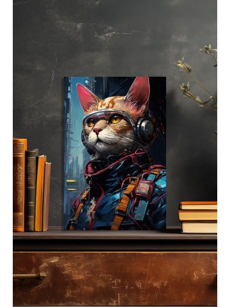 Obraz na stenu mačka v kozme AI