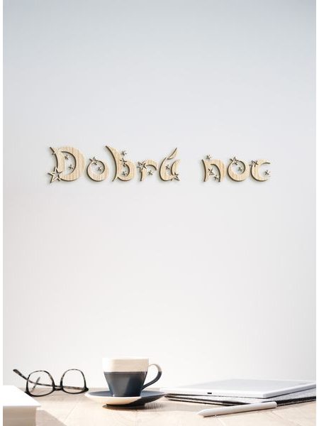 Drevený nápis "Dobrú noc"