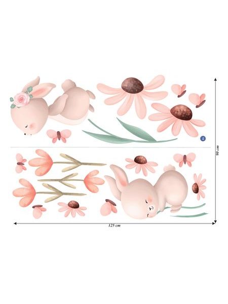 Zajíčci s květinami