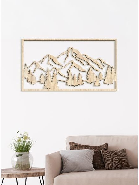Drevený obraz Horská scenéria