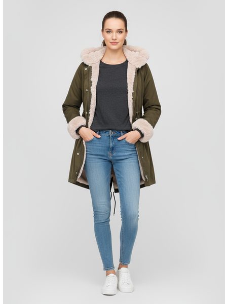 Dámska zimná bunda khaki