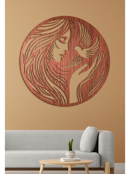 Drevený obraz ženská nežnosť