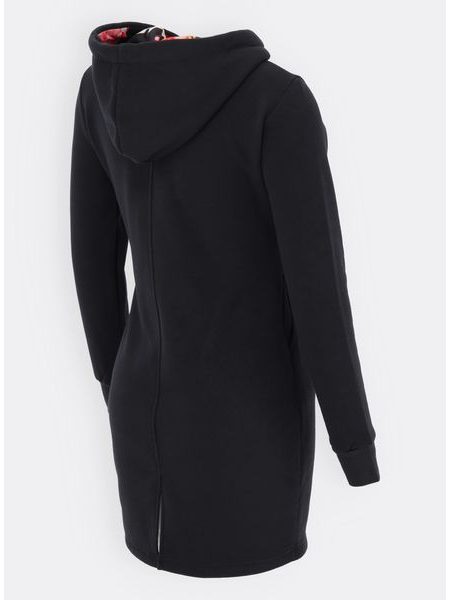 Dámska predĺžená mikina čierna