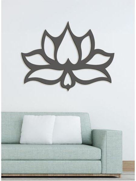 Drevený obraz na stenu Kvet LOTOS