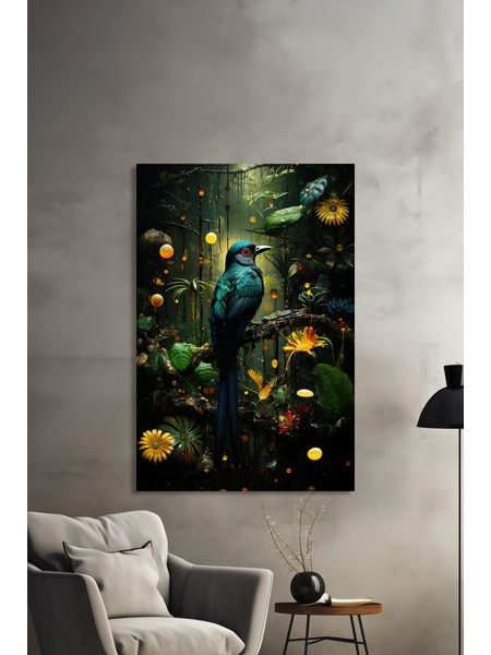 Zelený vták v pralese