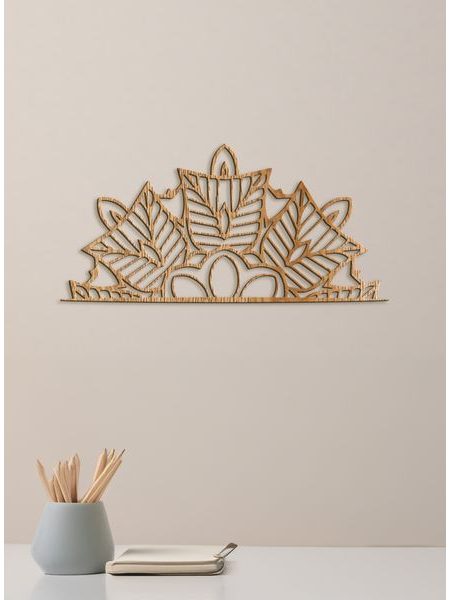 Drevená mandala polkruh Ornament