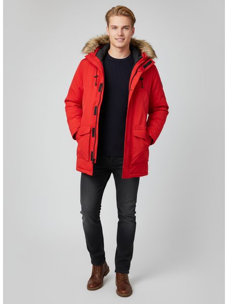 Pánská zimní bunda červená