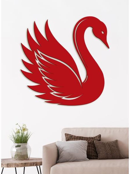 Dřevěný obraz Elegantní labuť